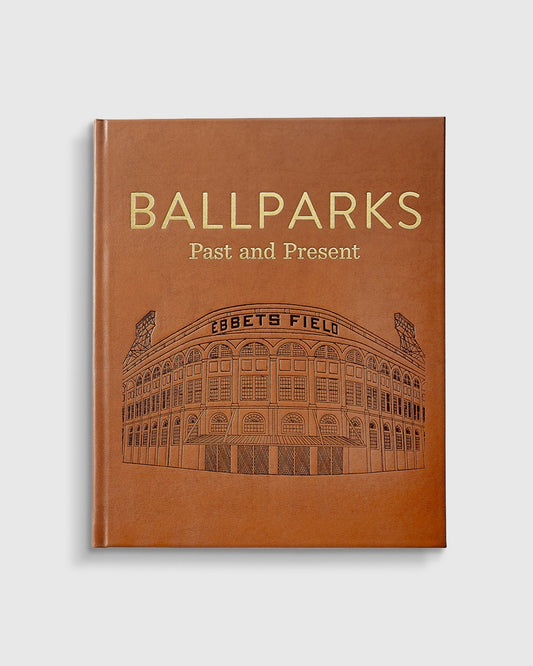 Ballparks Past and Present Leather Bound Book