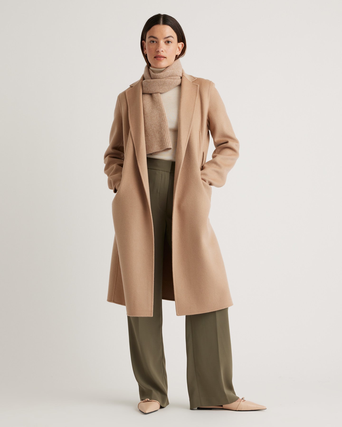 Mongolian Cashmere Ribbed Scarf
