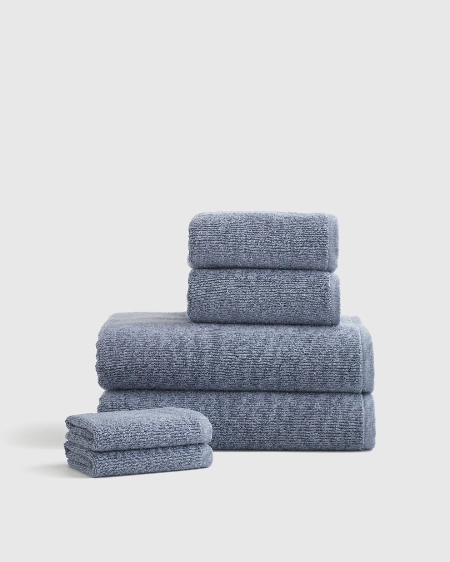 Turkish Ribbed Quick Dry Bath Towel Bundle