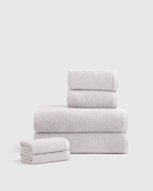 Turkish Ribbed Quick Dry Bath Towel Bundle
