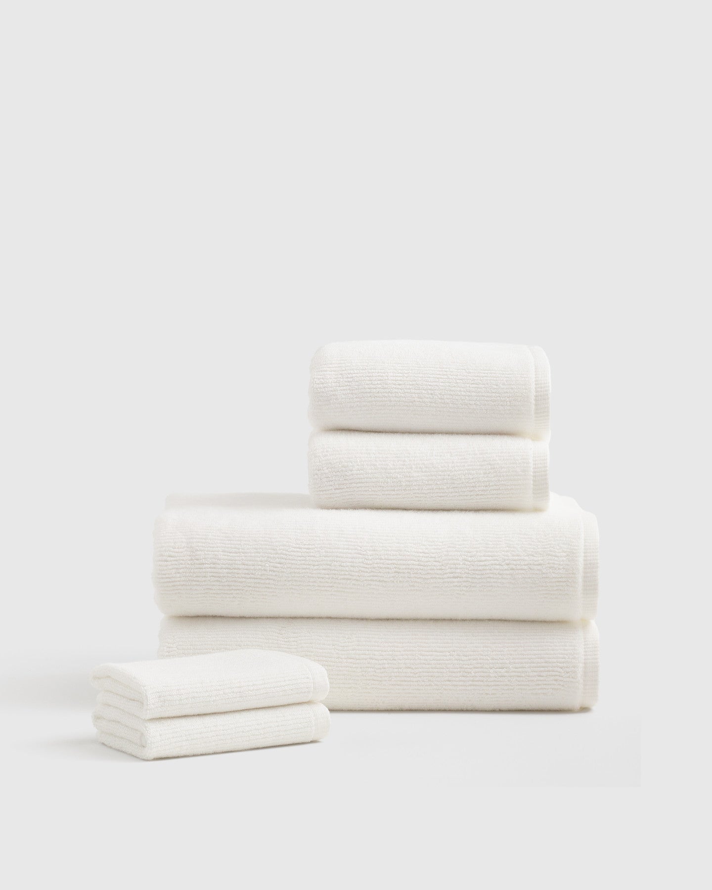 Turkish Ribbed Quick Dry Bath Towel Bundle