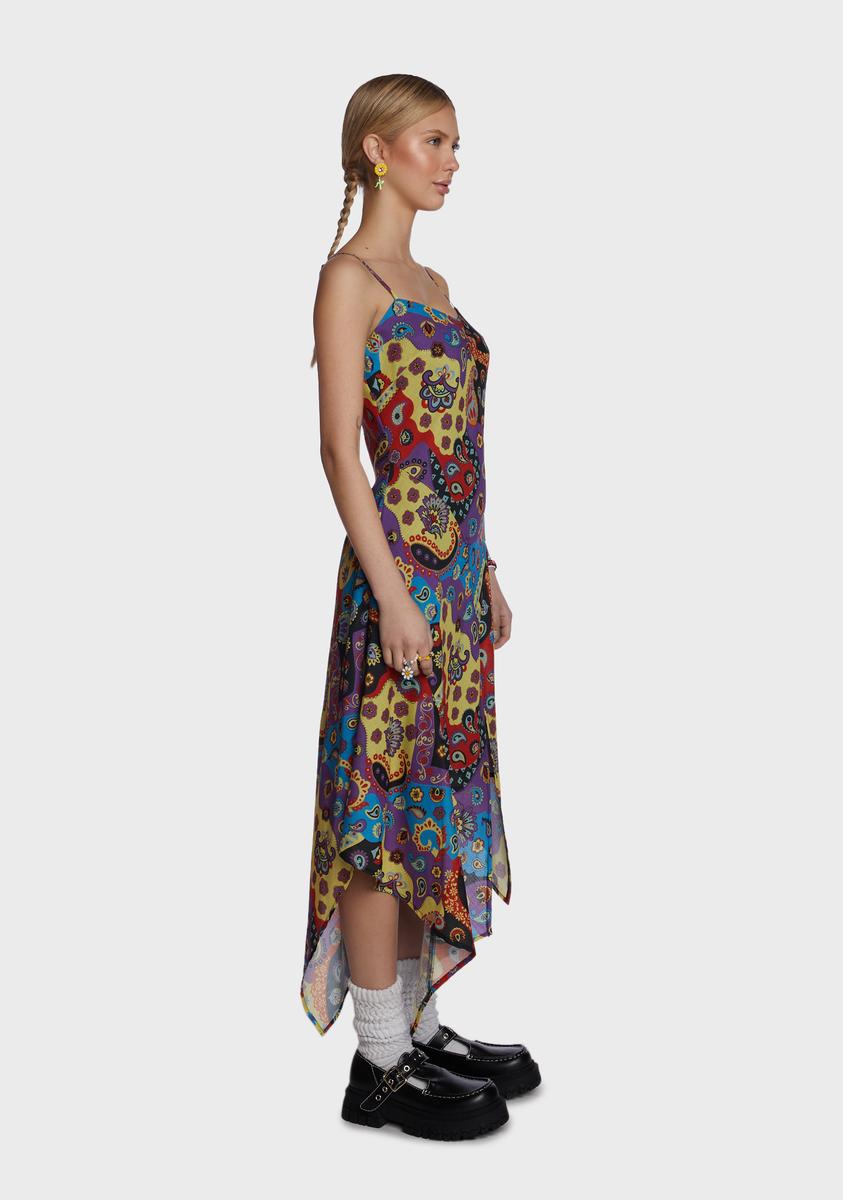 Walk Me There Patchwork Midi Dress