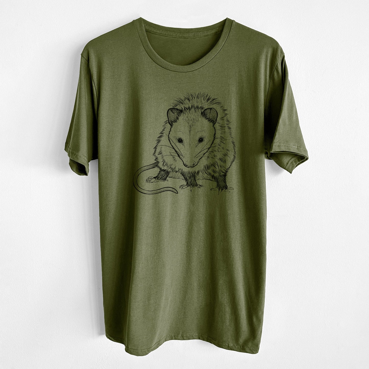 Virginia Opossum - Didelphis virginiana - Unisex Crewneck - Made in USA - 100% Organic Cotton