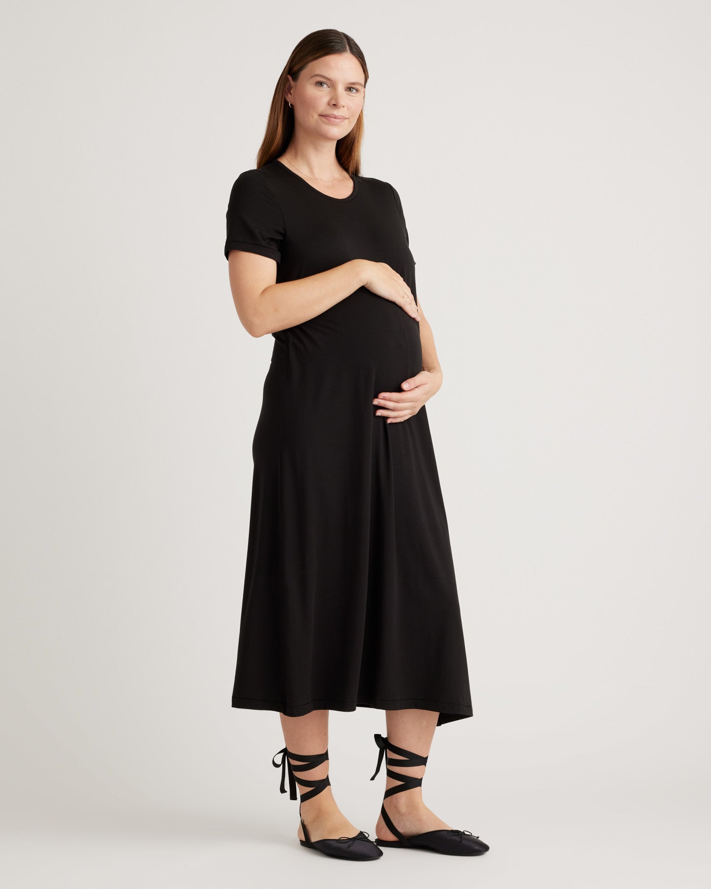 Bamboo Jersey Maternity & Nursing T-Shirt Dress