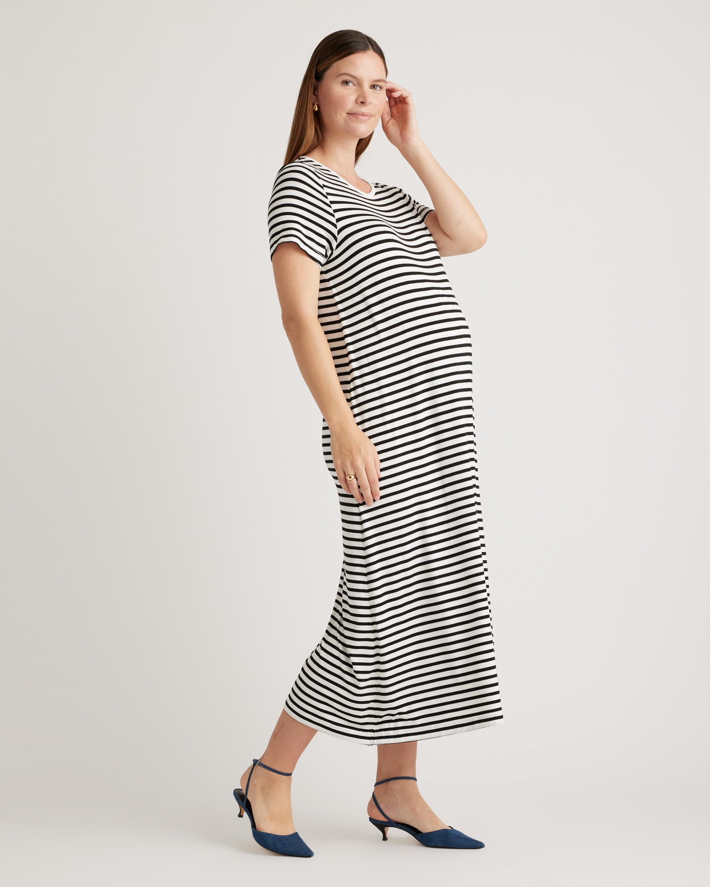 Bamboo Jersey Maternity & Nursing T-Shirt Dress