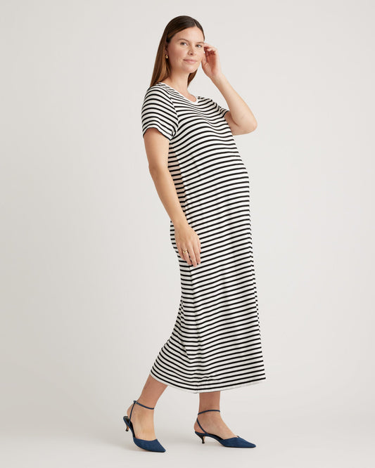 Bamboo Jersey Maternity & Nursing T-Shirt Dress