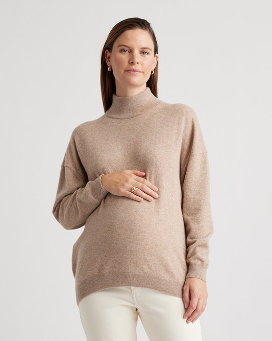 Mongolian Cashmere Maternity Turtleneck Sweater