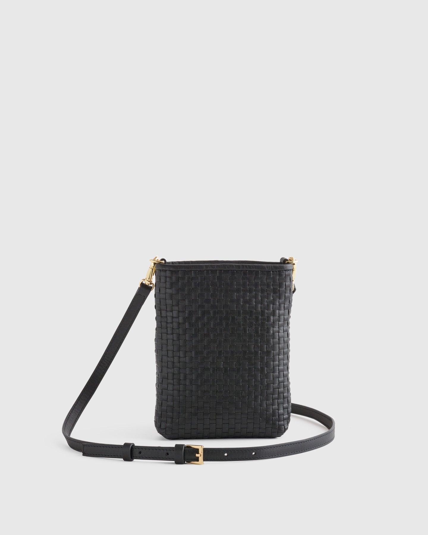Italian Leather Handwoven Phone Crossbody