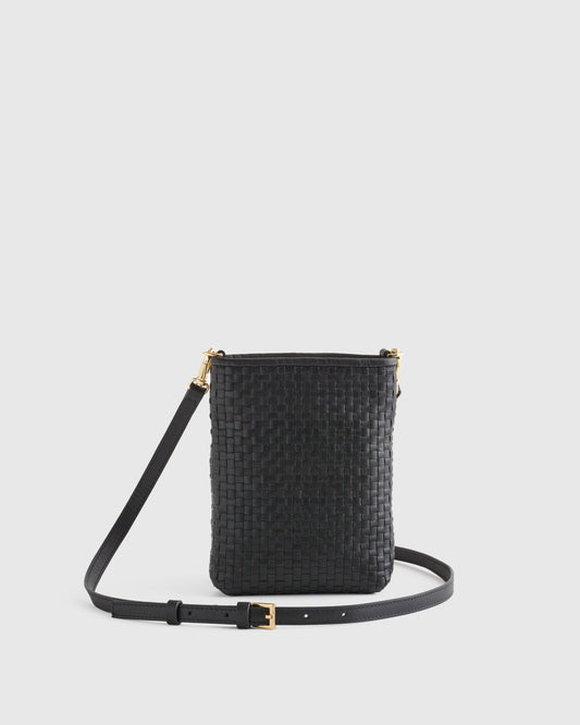 Italian Leather Handwoven Phone Crossbody