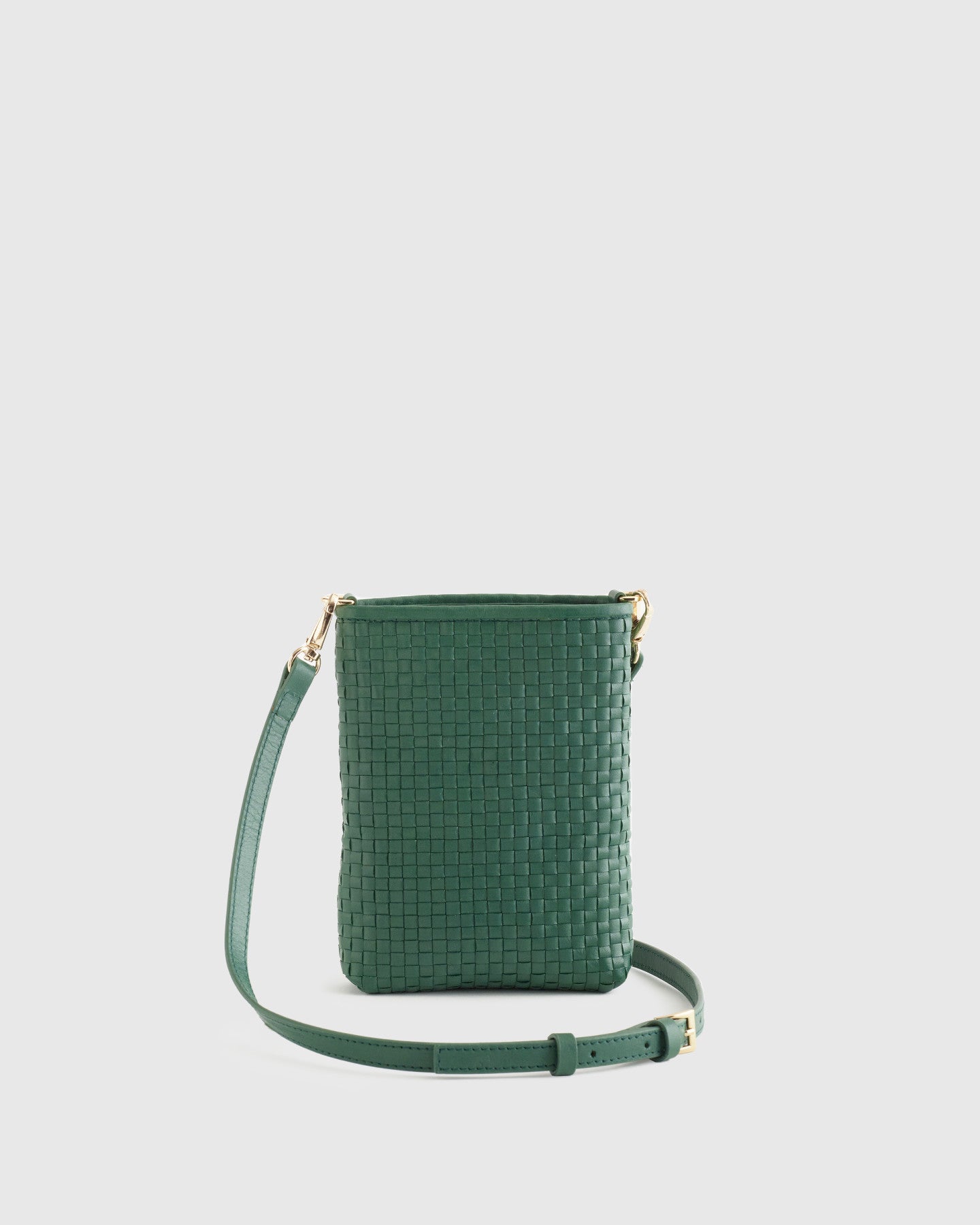 Italian Leather Handwoven Phone Crossbody