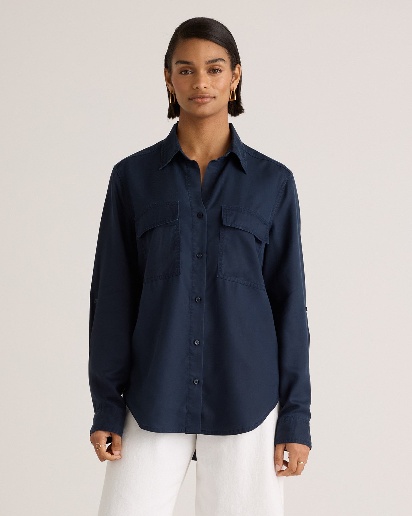 Vintage Wash Tencel Utility Shirt
