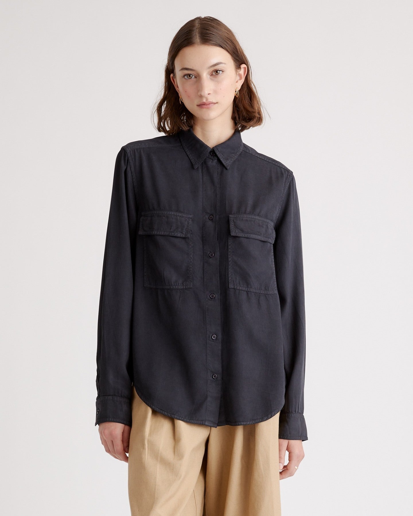 Vintage Wash Tencel Utility Shirt
