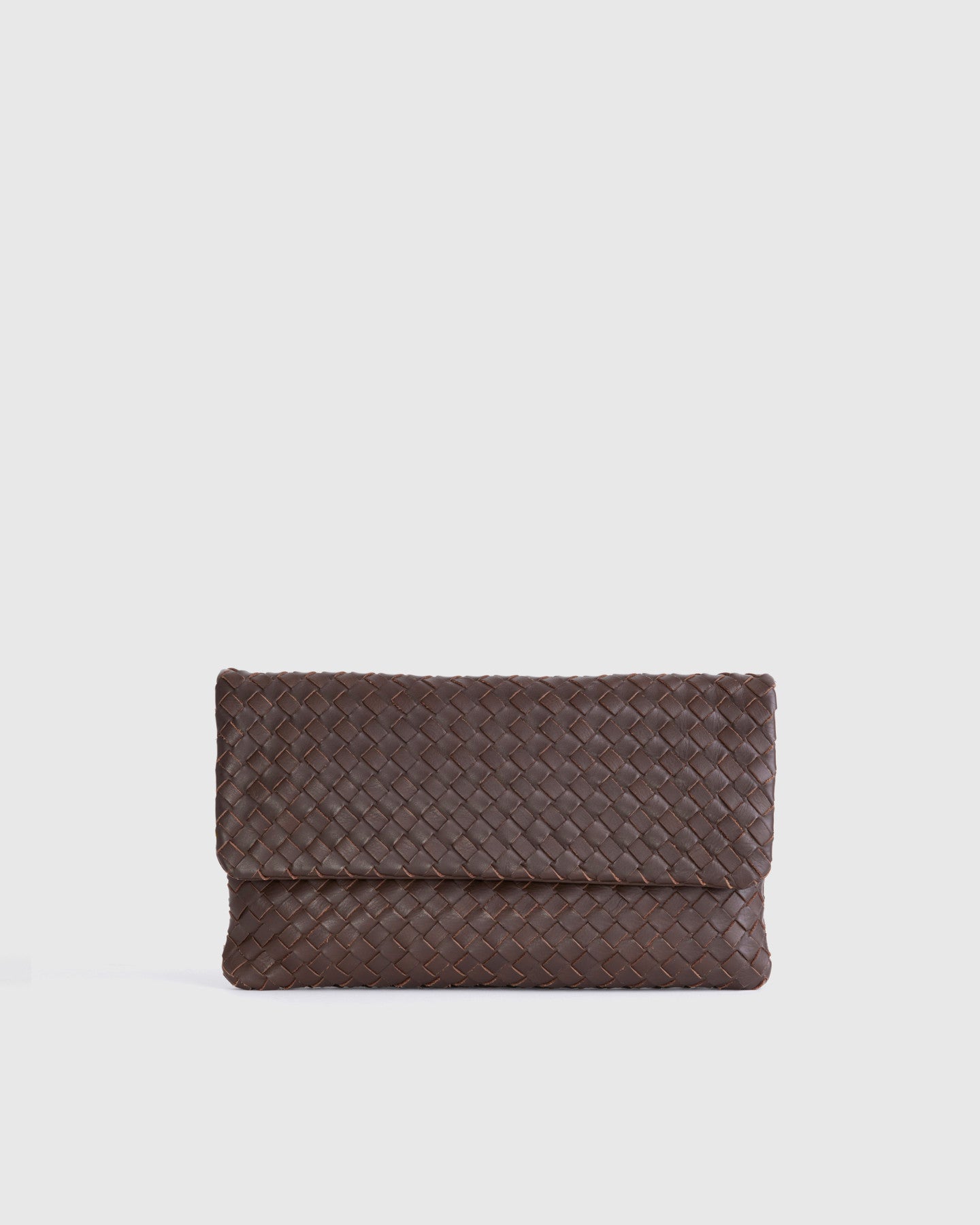 Italian Leather Handwoven Convertible Clutch