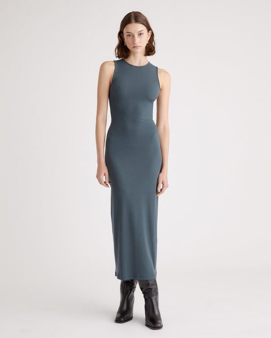 Tencel Rib Knit Tank Midi Dress