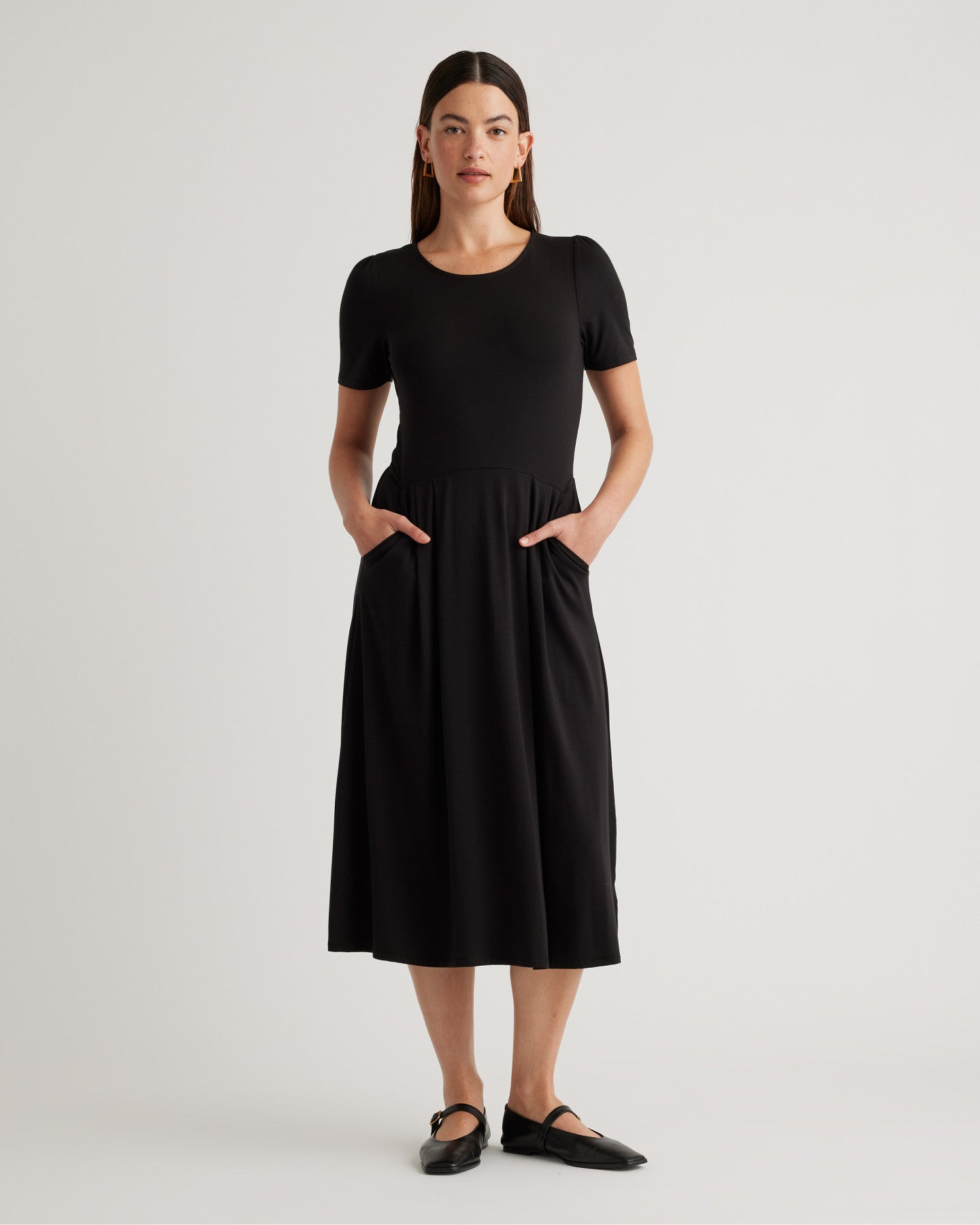 Tencel Jersey Short Sleeve Midi Dress