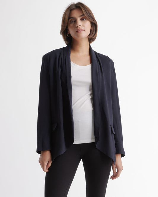 Wrinklefree Crepe Open Blazer