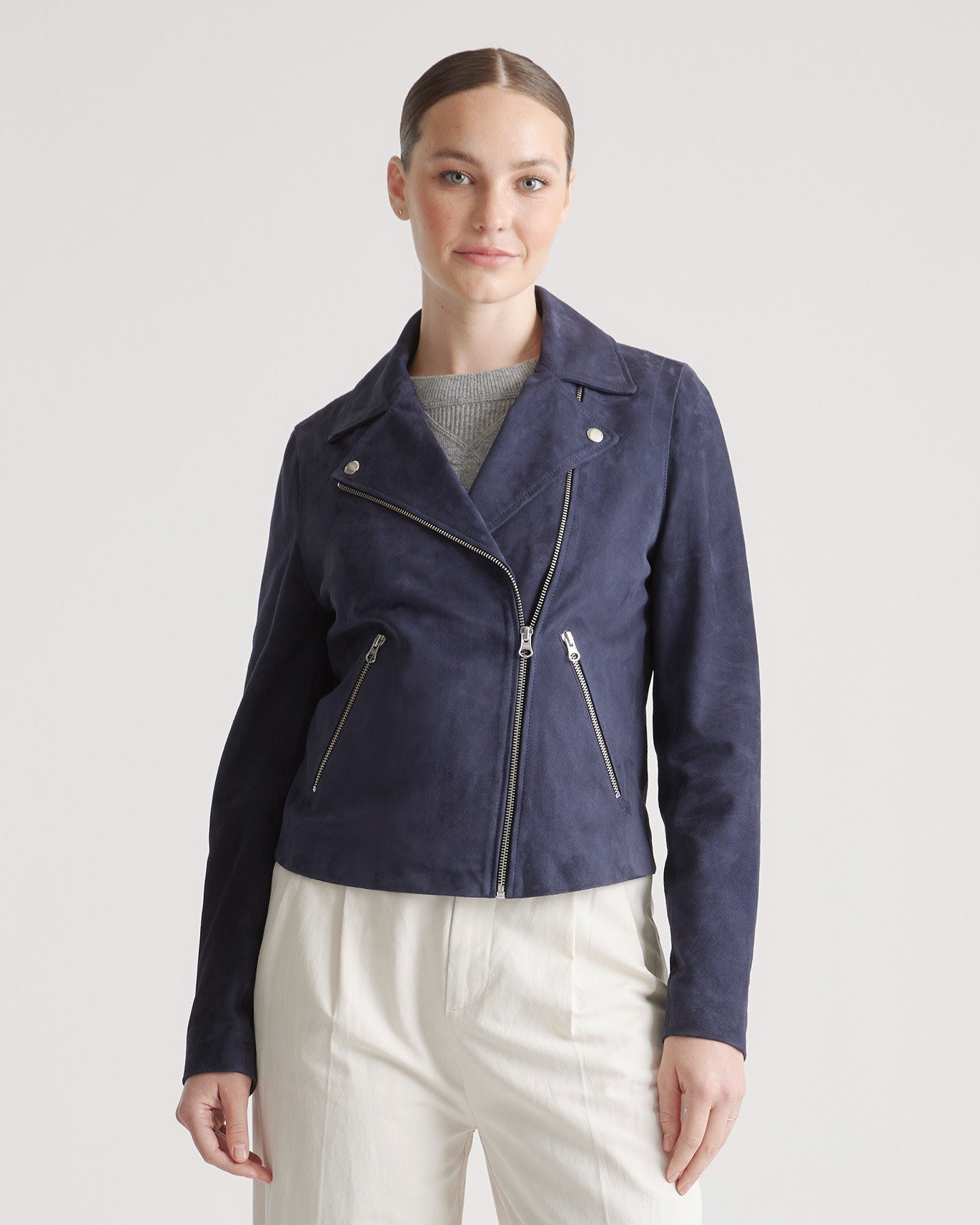 100% Suede Biker Jacket