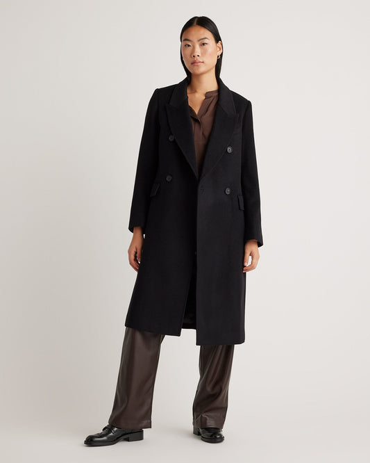 Italian Wool Double-Breasted Coat