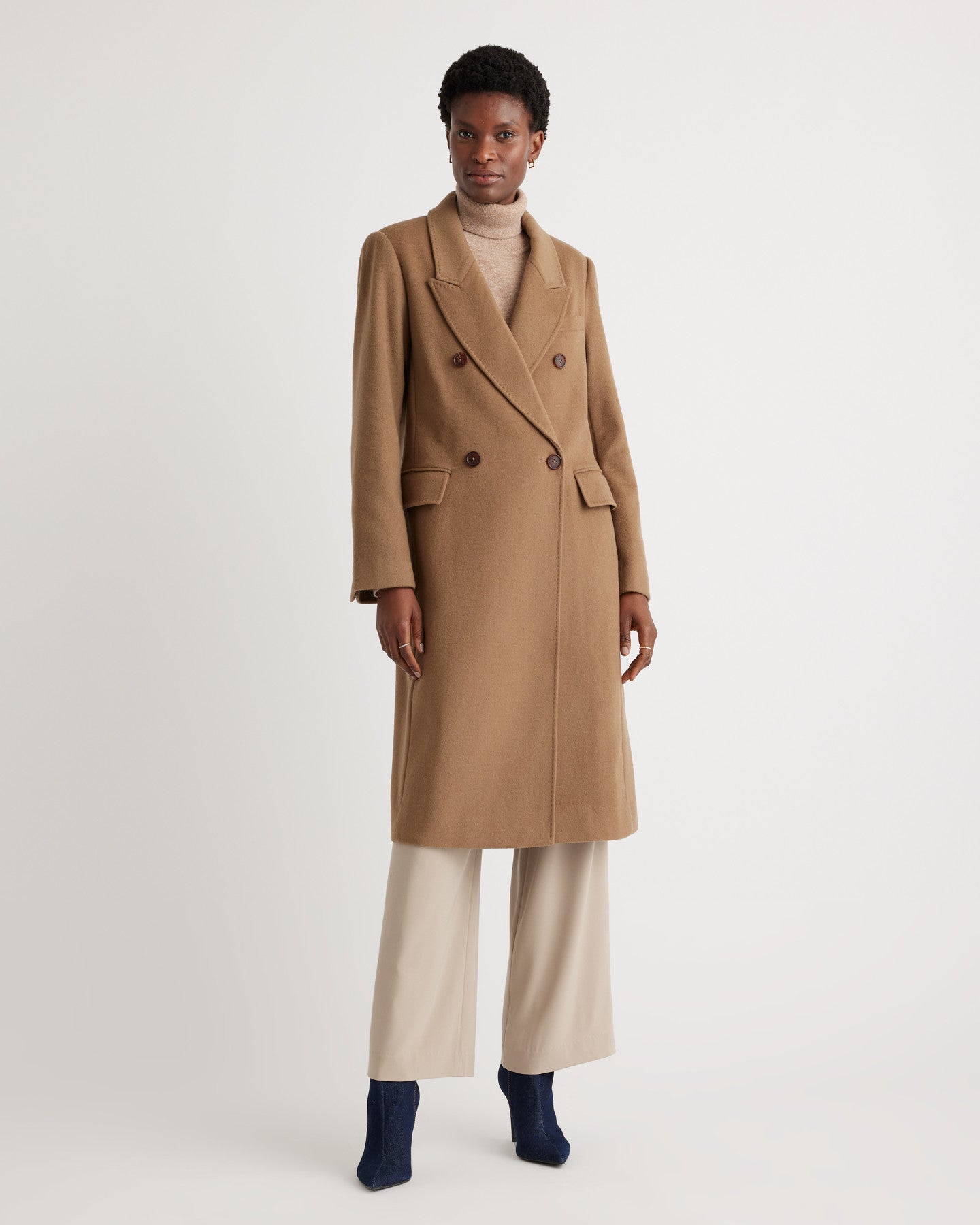 Italian Wool Double-Breasted Coat