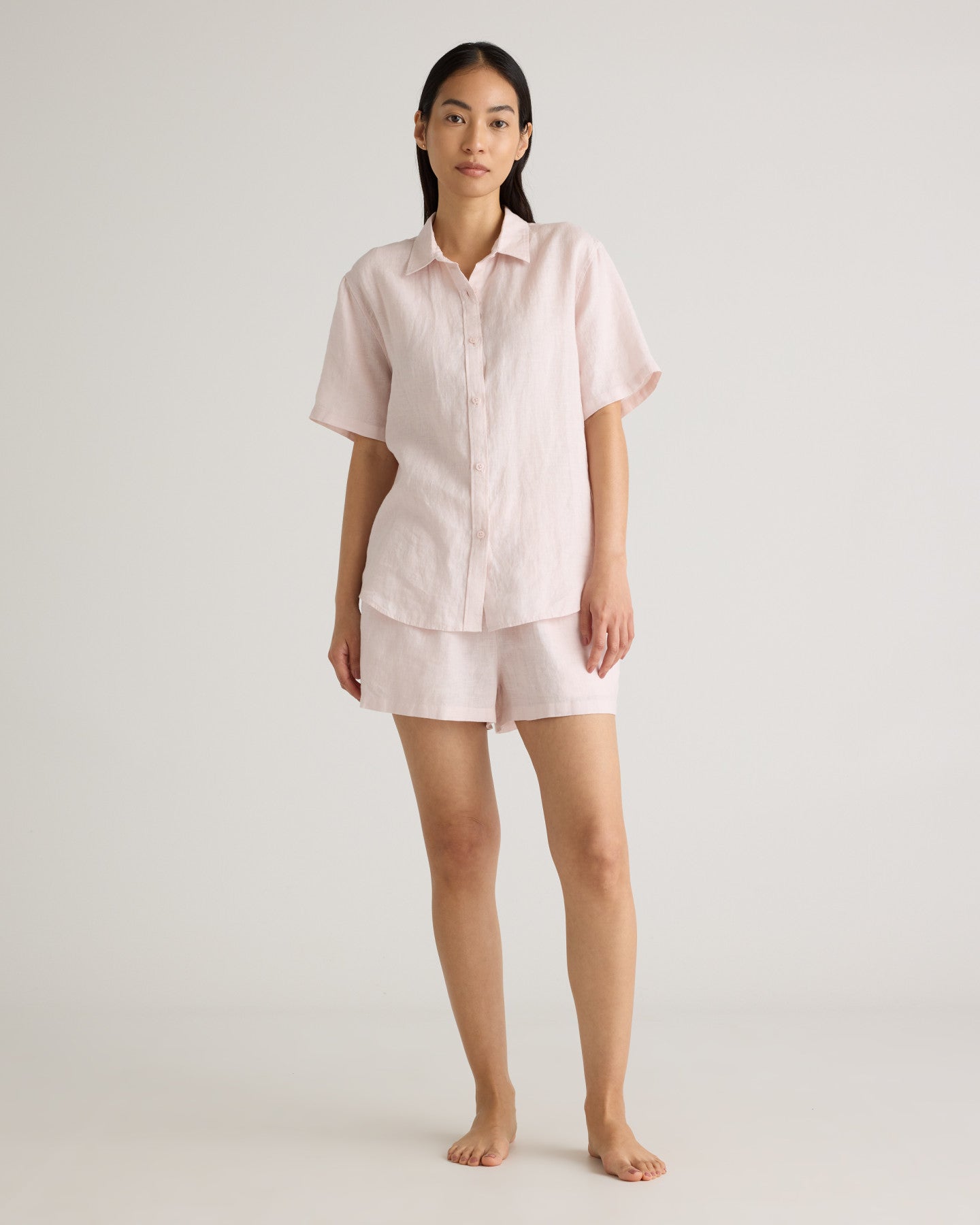 100% European Linen Shorts Pajama Set