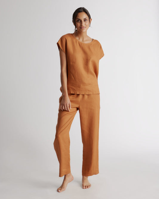 100% European Linen Pajama Set