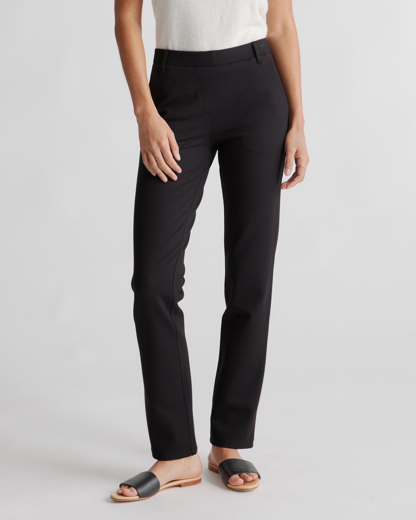 Ultra-Stretch Ponte Straight Leg Pocket Pant