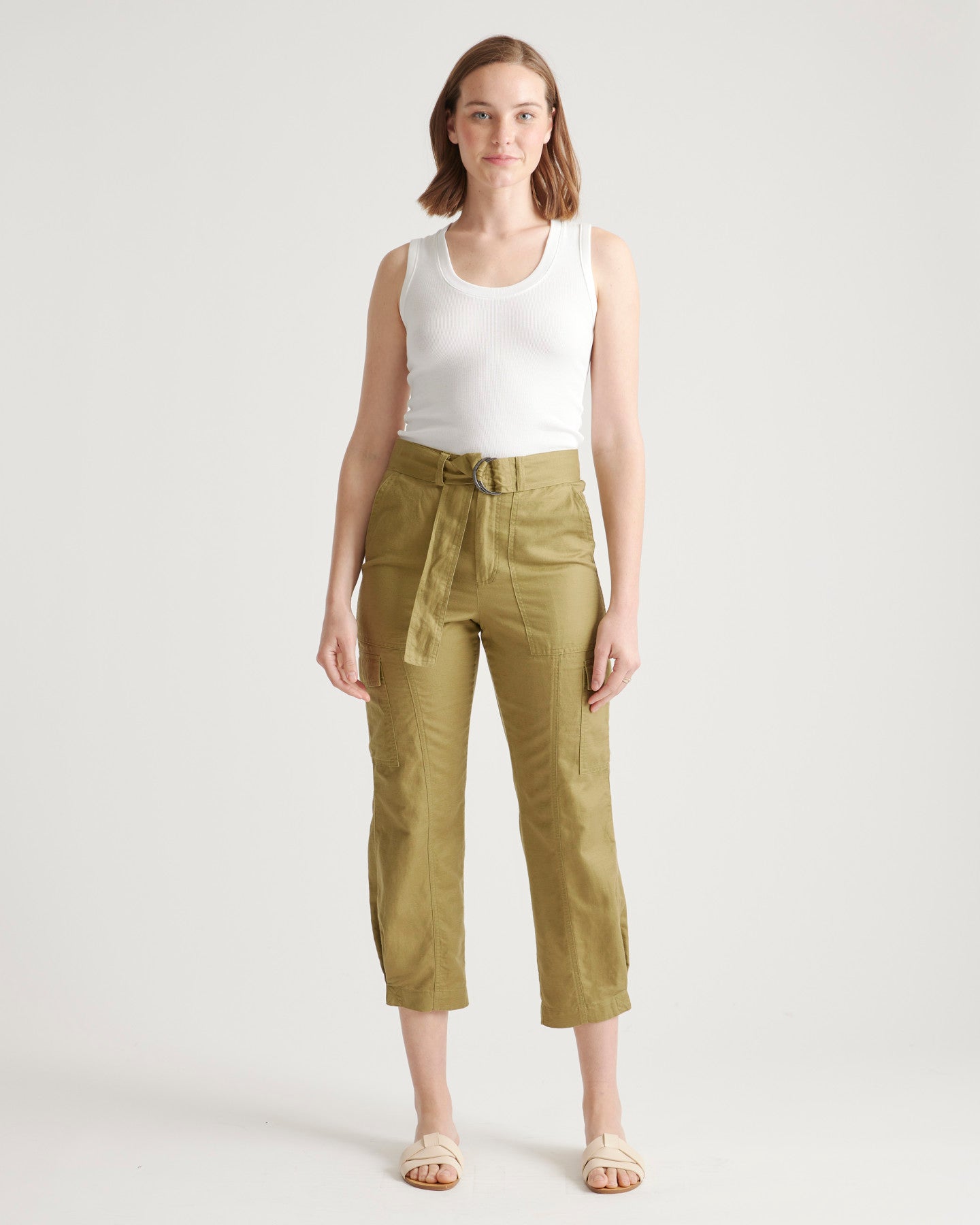 Cotton Linen Twill Cargo Pant