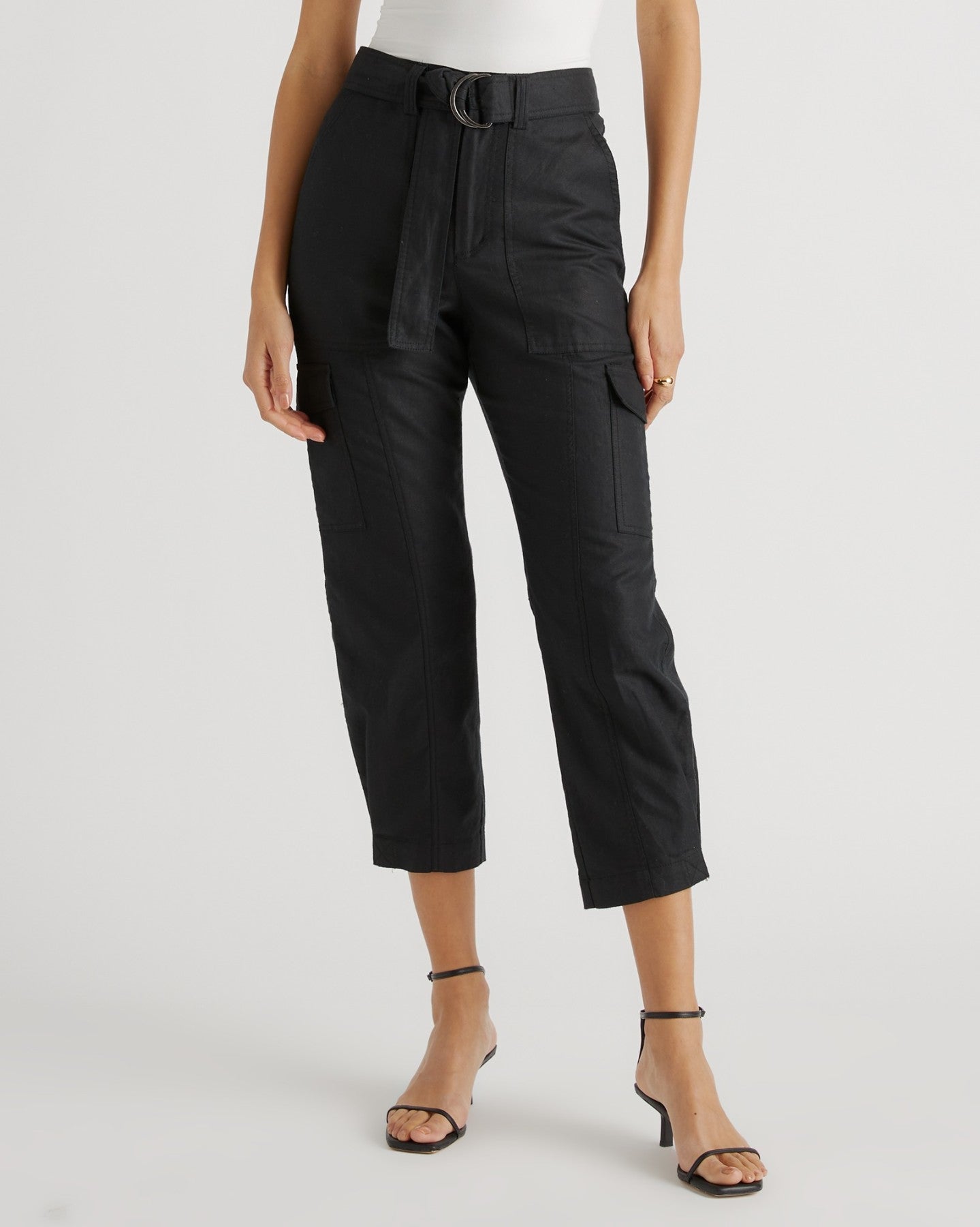 Cotton Linen Twill Cargo Pant