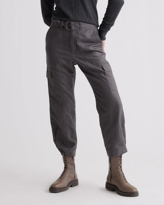 Cotton Linen Twill Cargo Pant