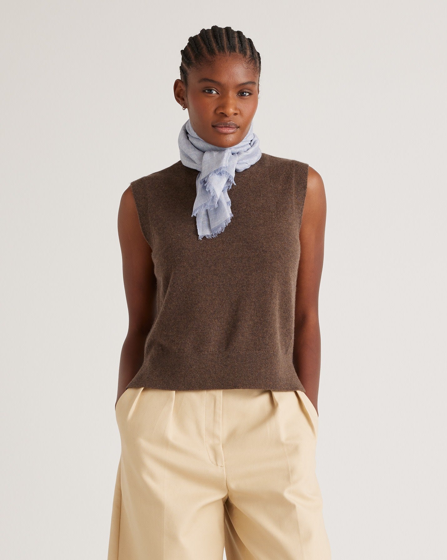 Lightweight Linen Silk Cashmere Scarf