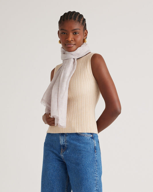 Lightweight Linen Silk Cashmere Scarf