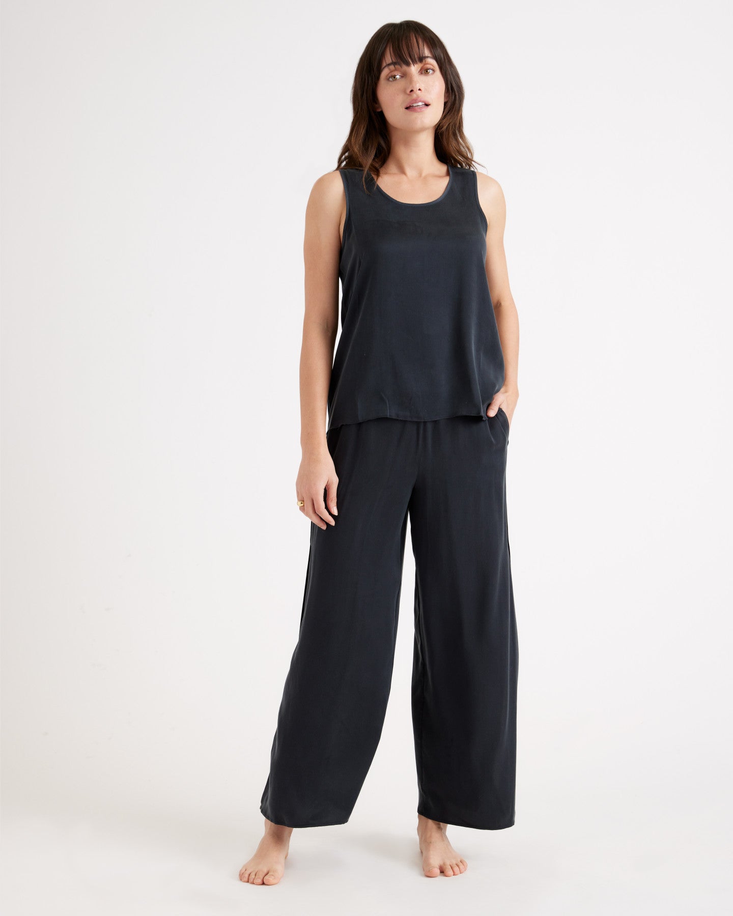 100% Washable Silk Tank & Pants Pajama Set