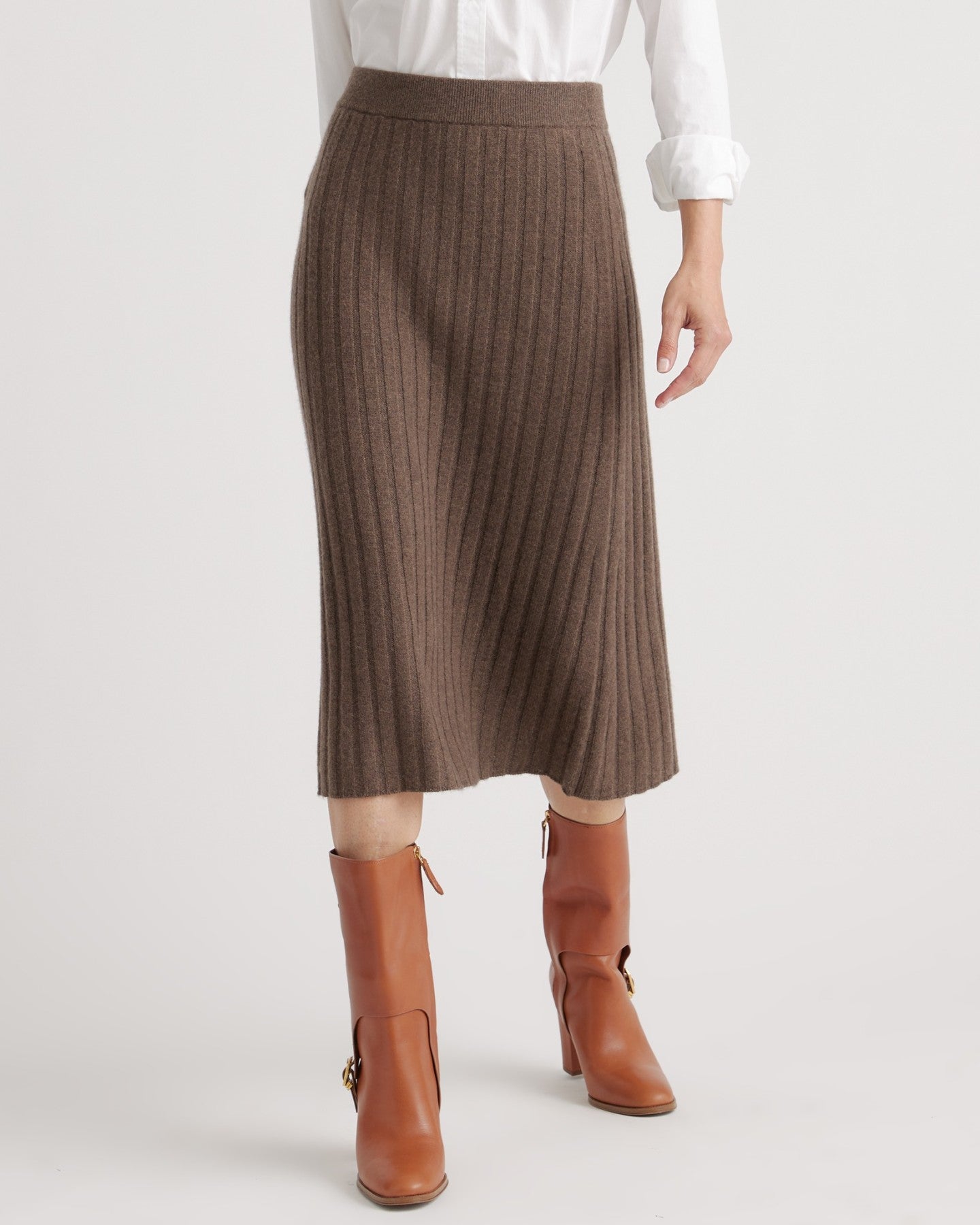 Mongolian Cashmere Midi Skirt