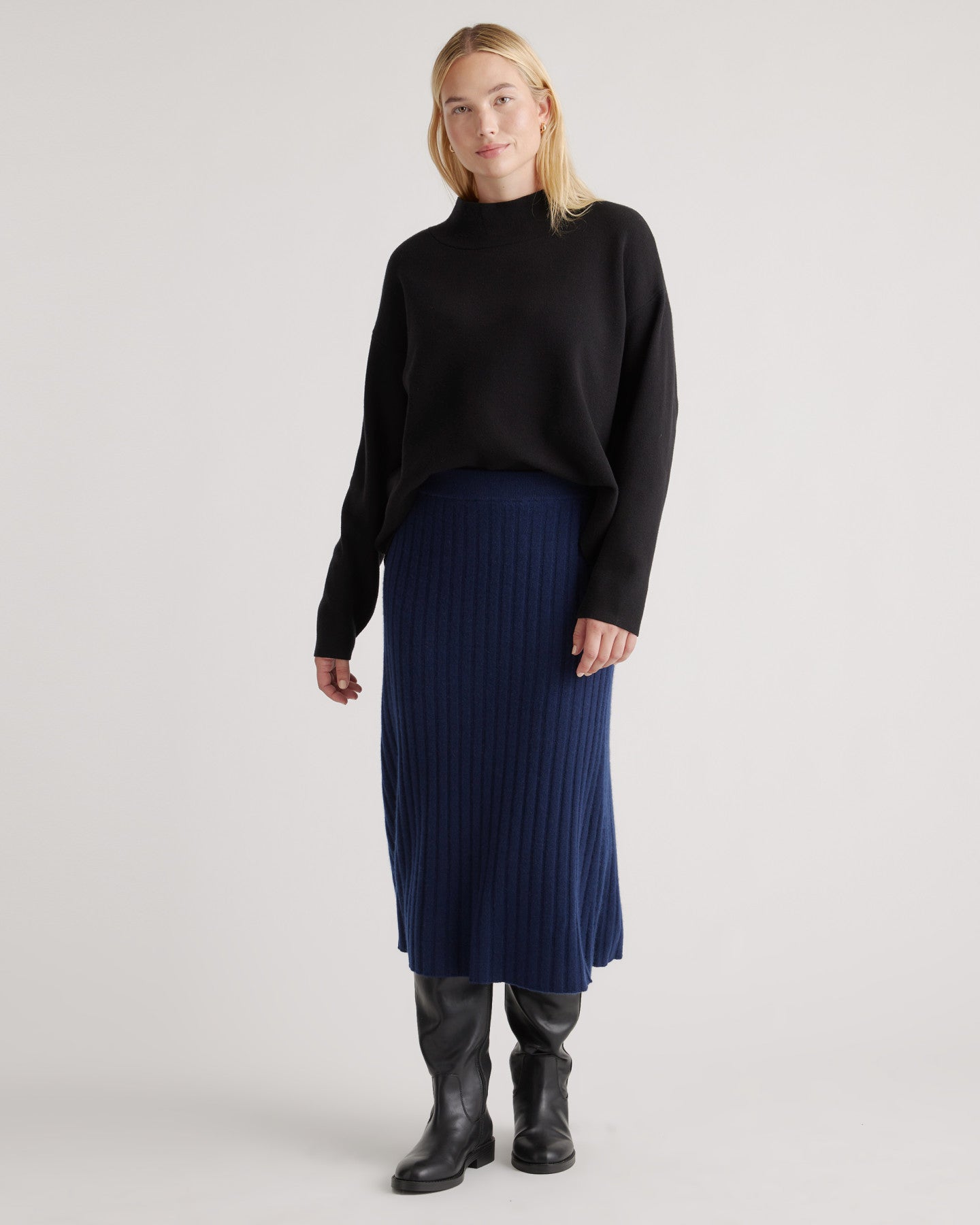 Mongolian Cashmere Midi Skirt