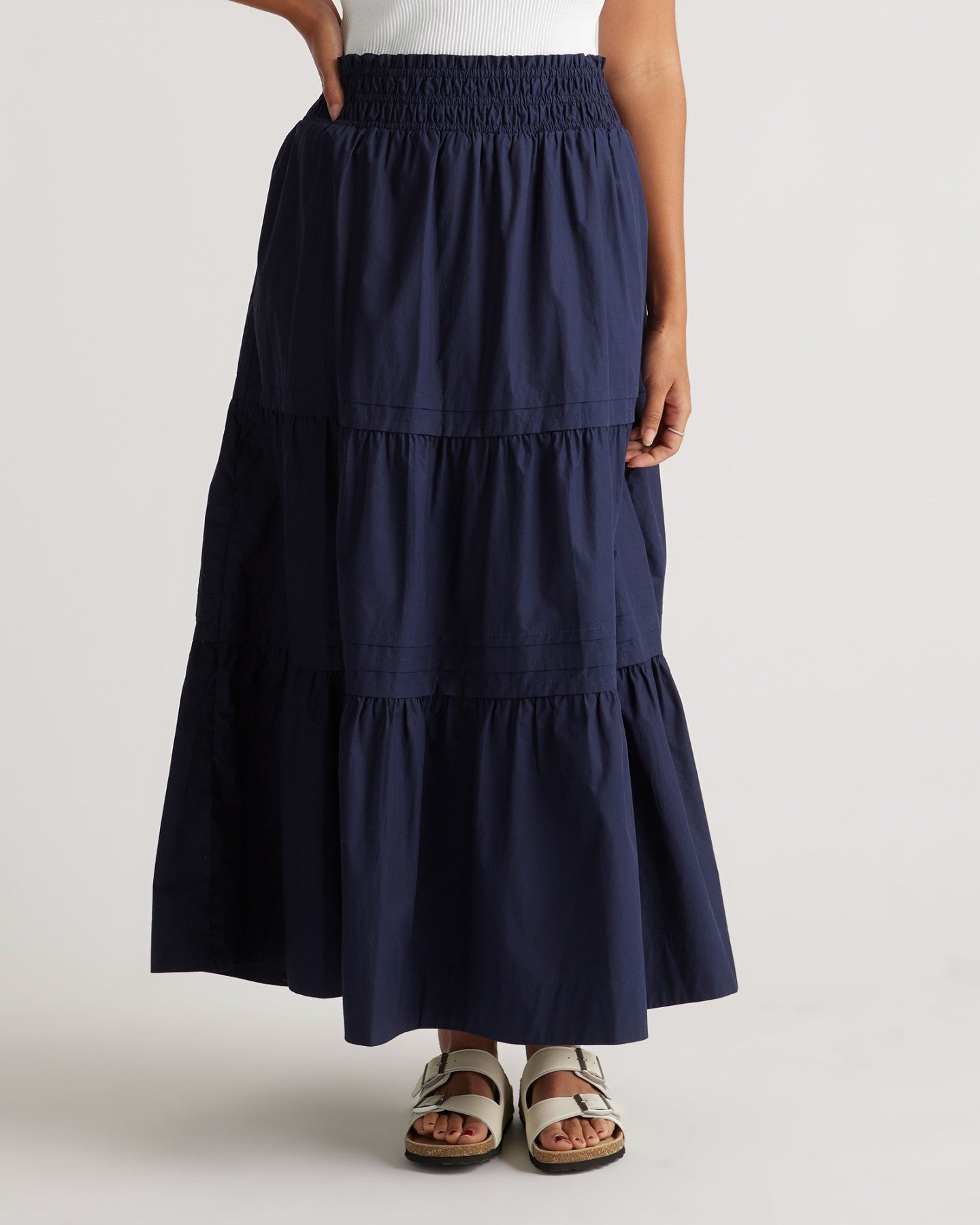 100% Organic Cotton Tiered Maxi Skirt