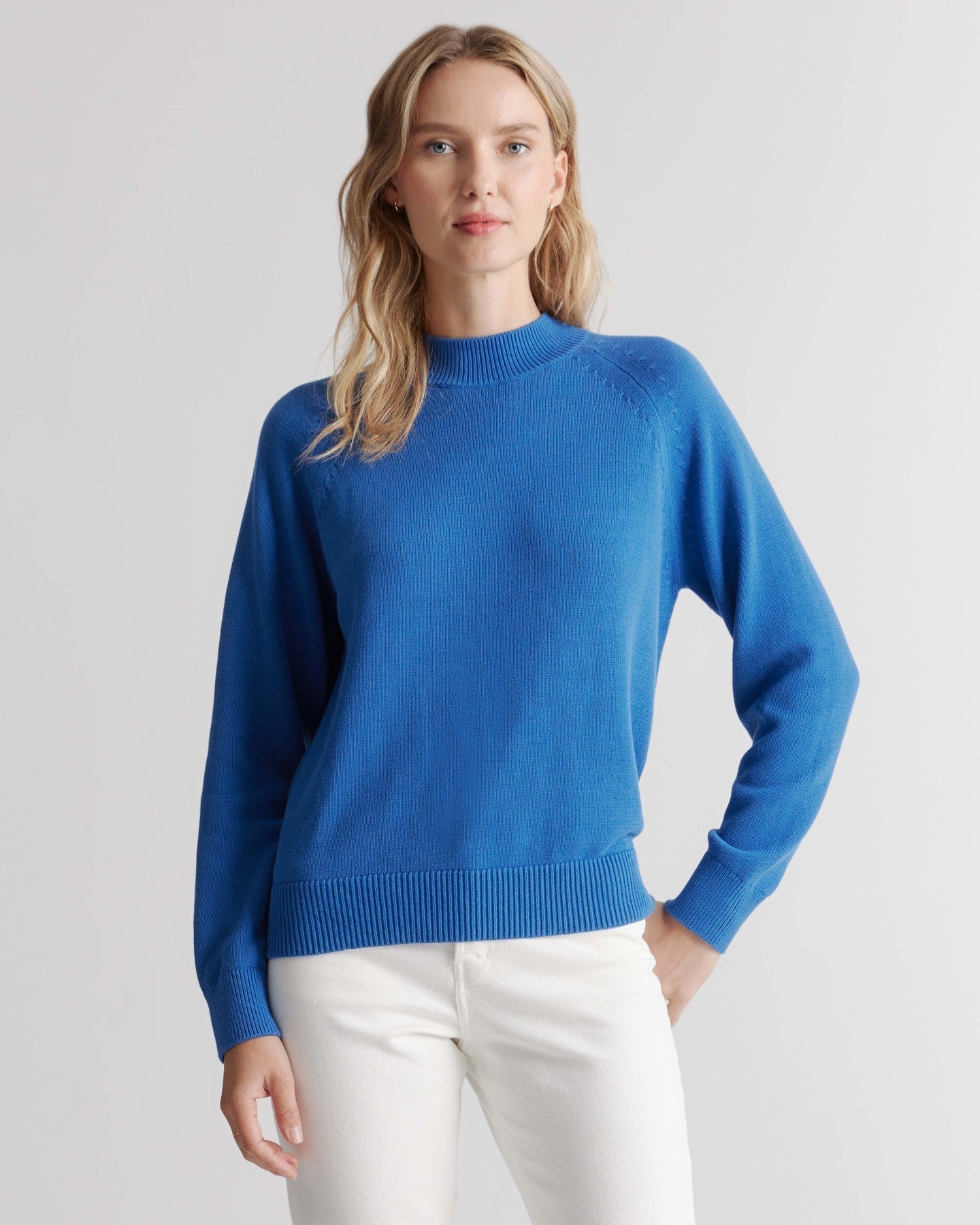 100% Organic Cotton Mock Neck Sweater
