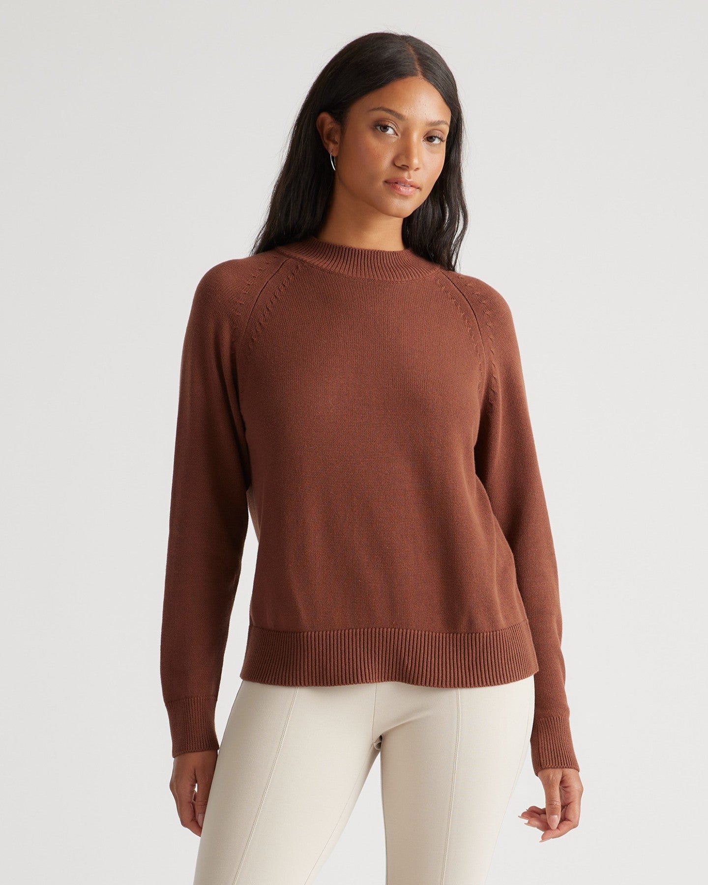 100% Organic Cotton Mock Neck Sweater