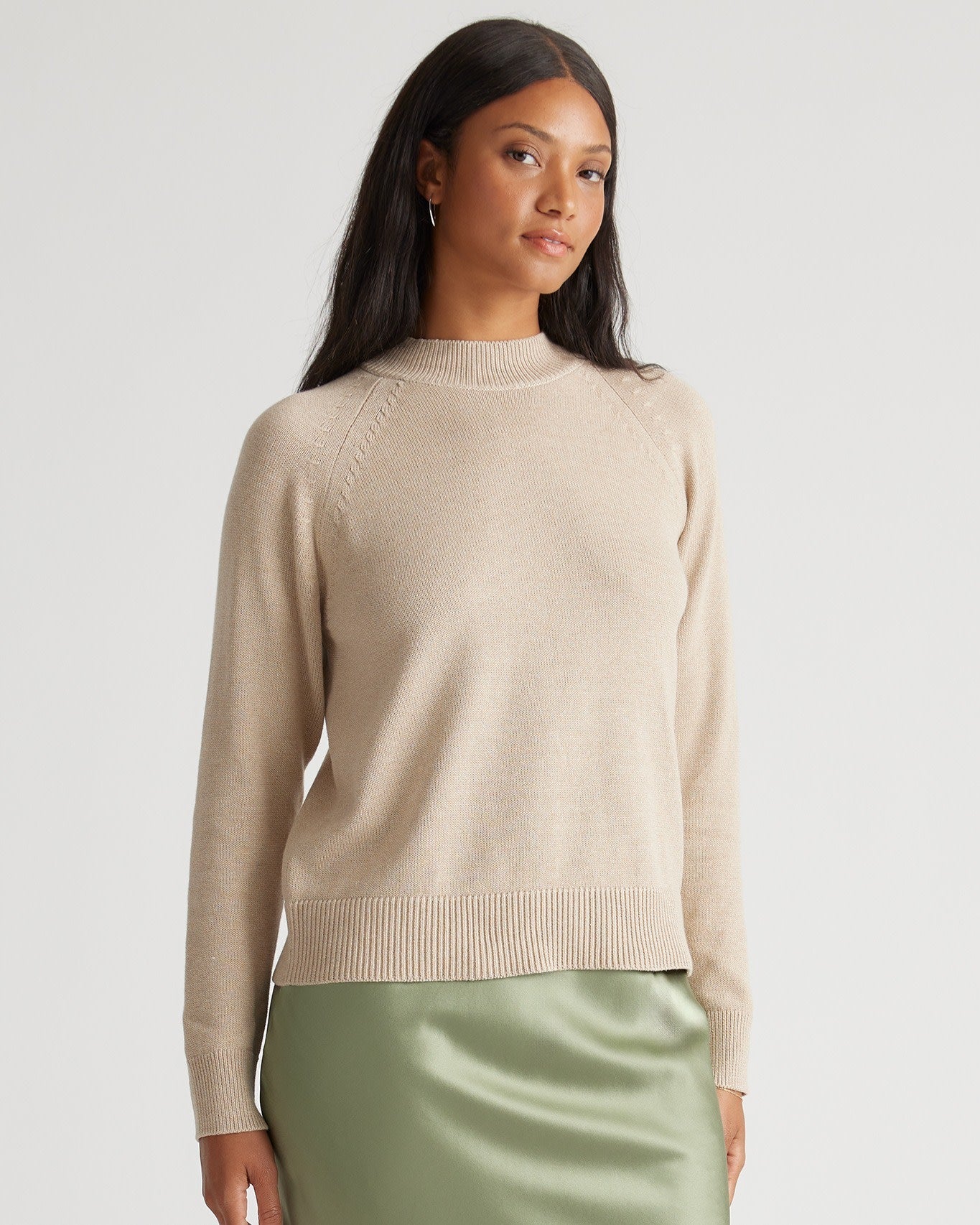 100% Organic Cotton Mock Neck Sweater