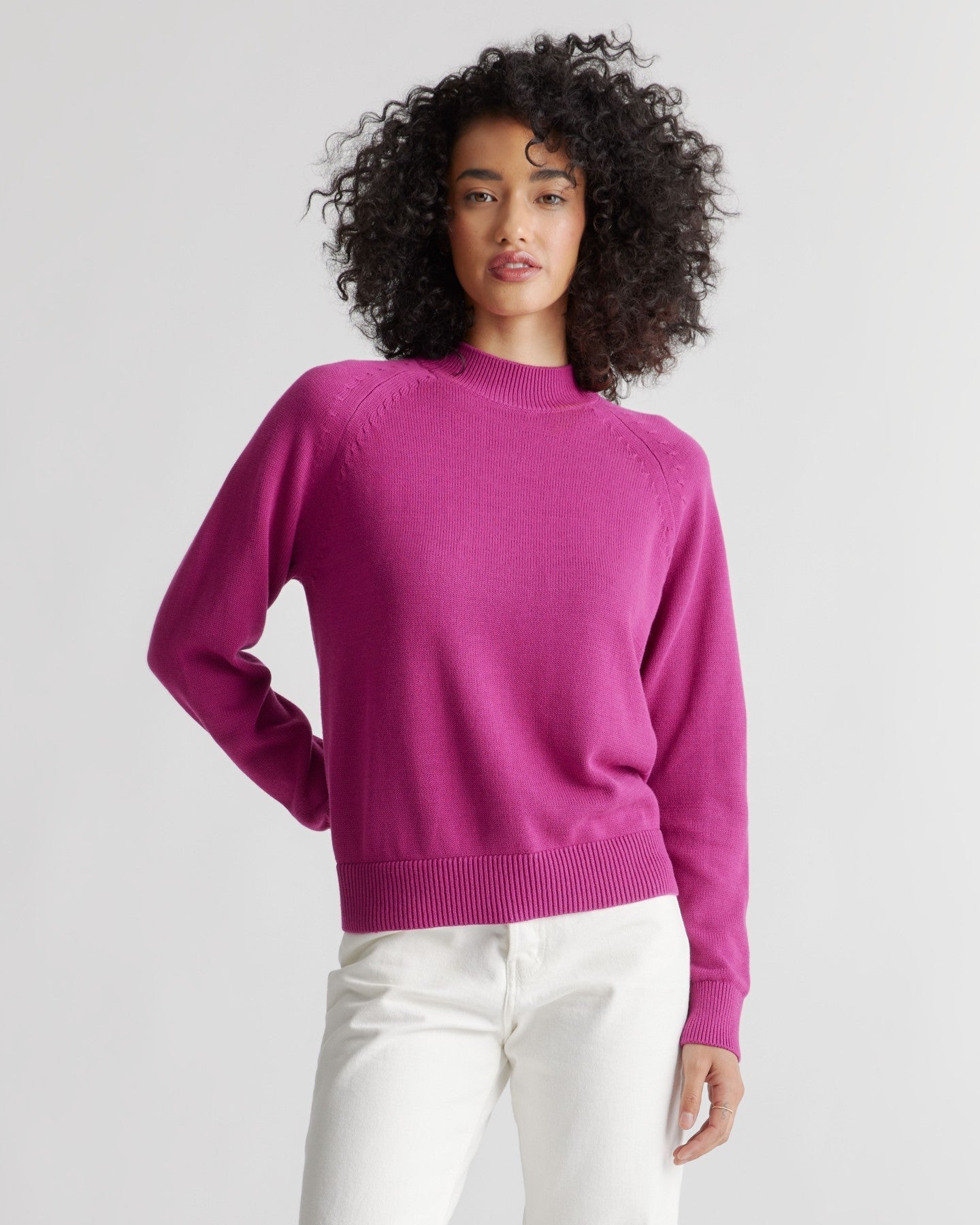 100% Organic Cotton Mock Neck Sweater