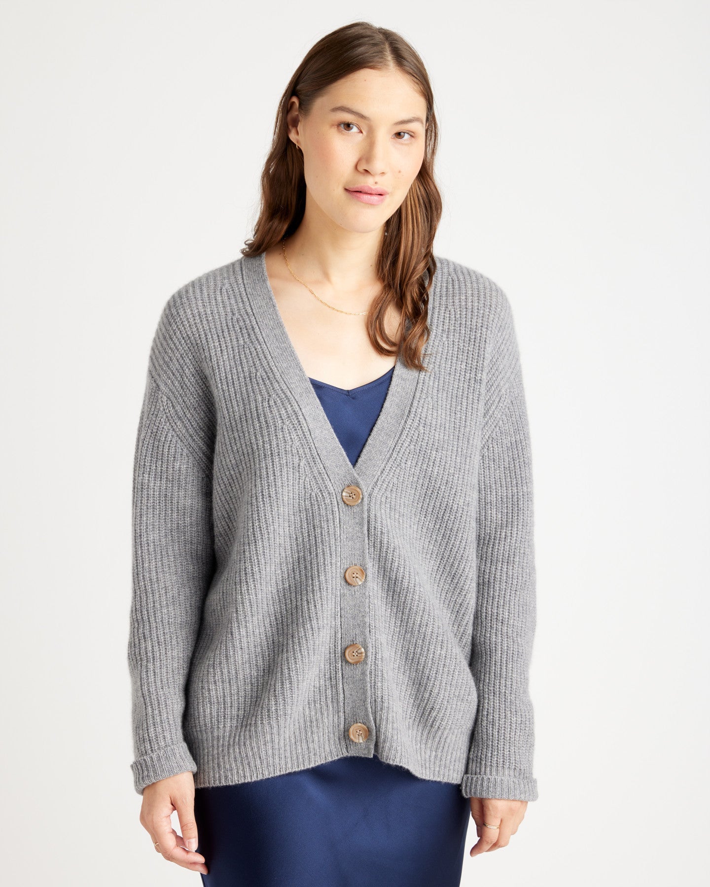 Mongolian Cashmere Fisherman Cardigan Sweater