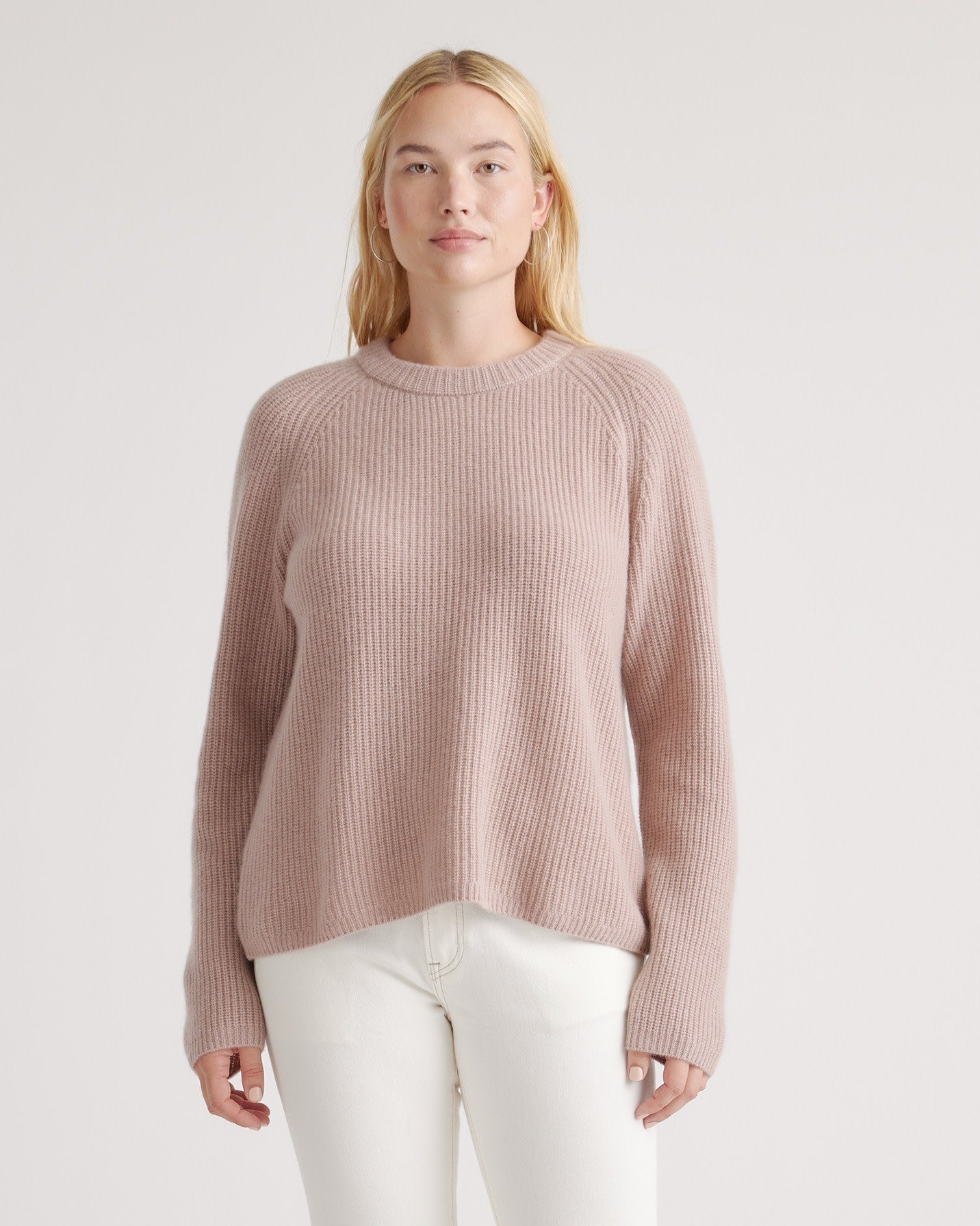Mongolian Cashmere Fisherman Crewneck Sweater