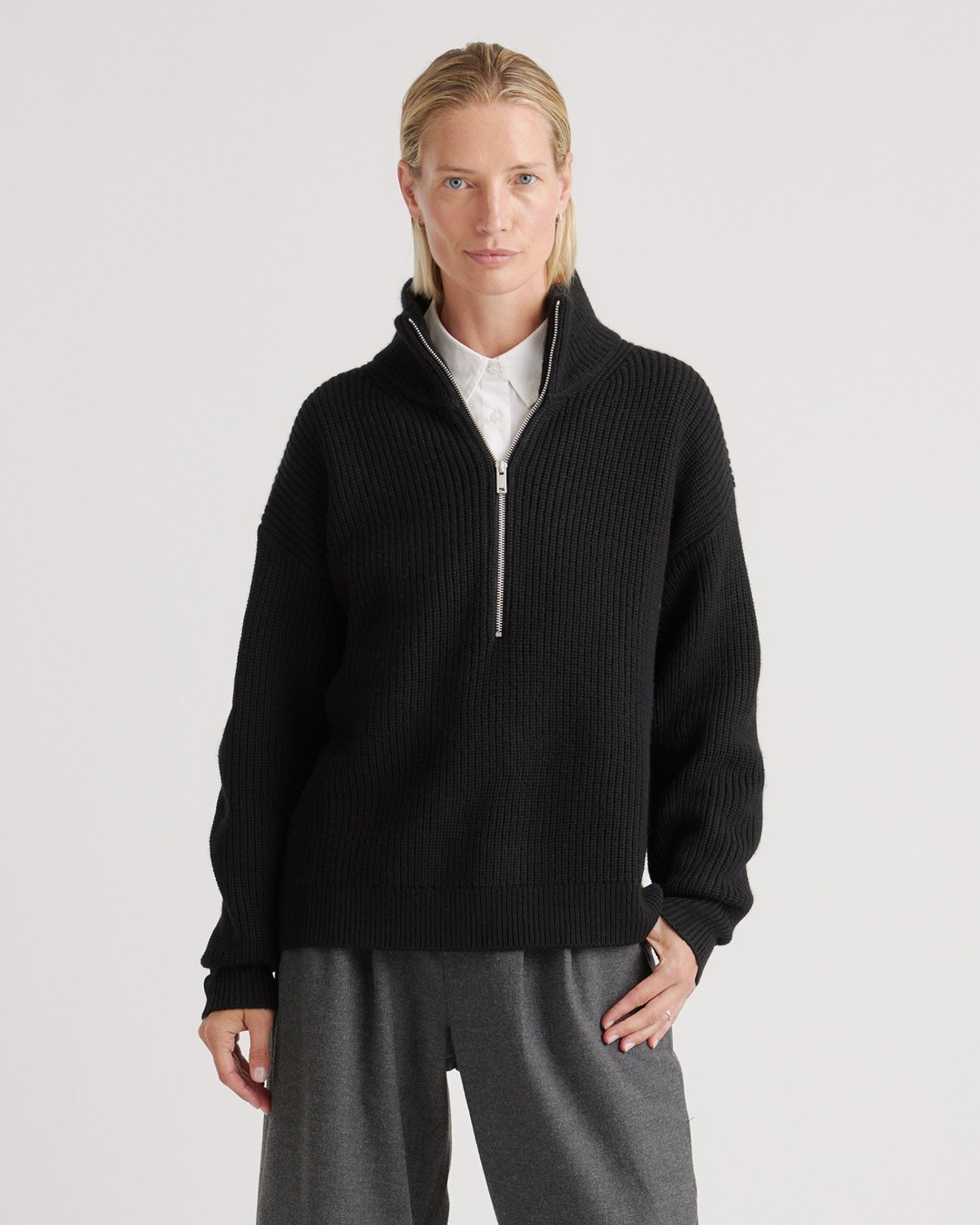 Australian Merino Wool Half Zip Sweater