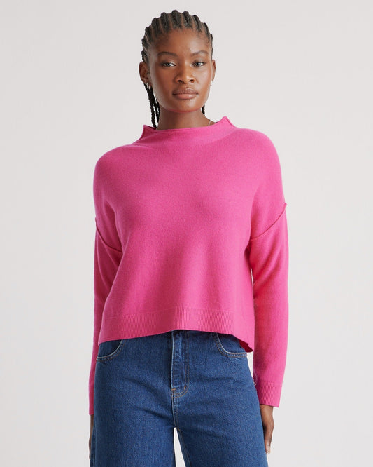 Mongolian Cashmere Mock Neck Sweater