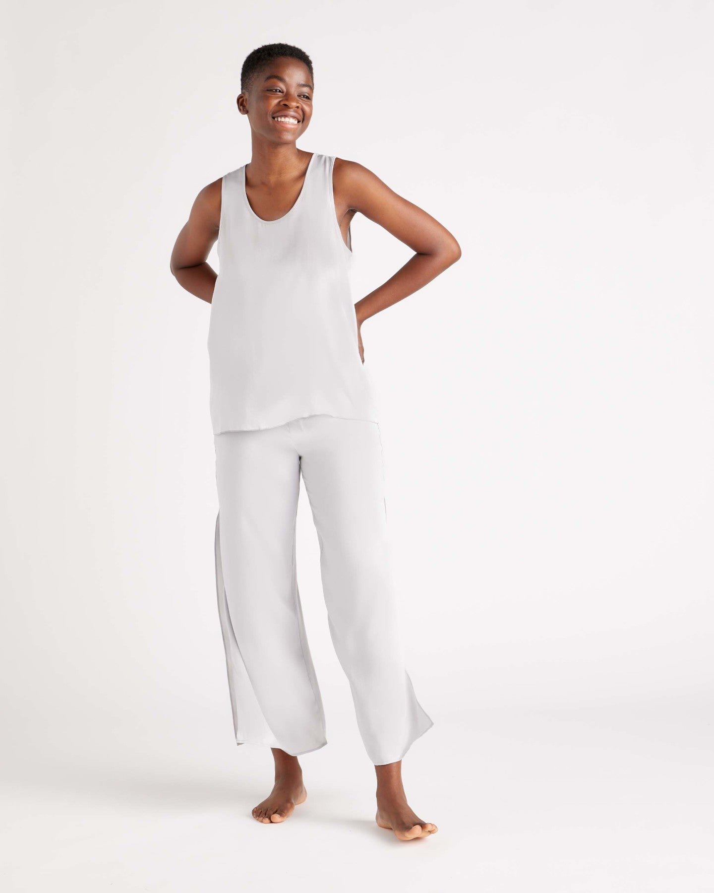 100% Washable Silk Tank & Pants Pajama Set