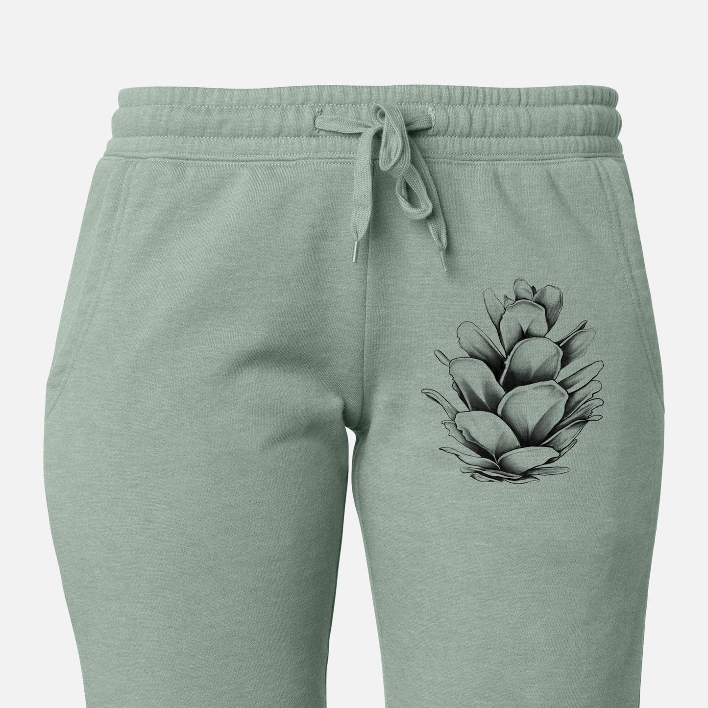 Tsuga heterophylla - Western Hemlock Pine Cone - Women's Cali Wave Jogger Sweatpants