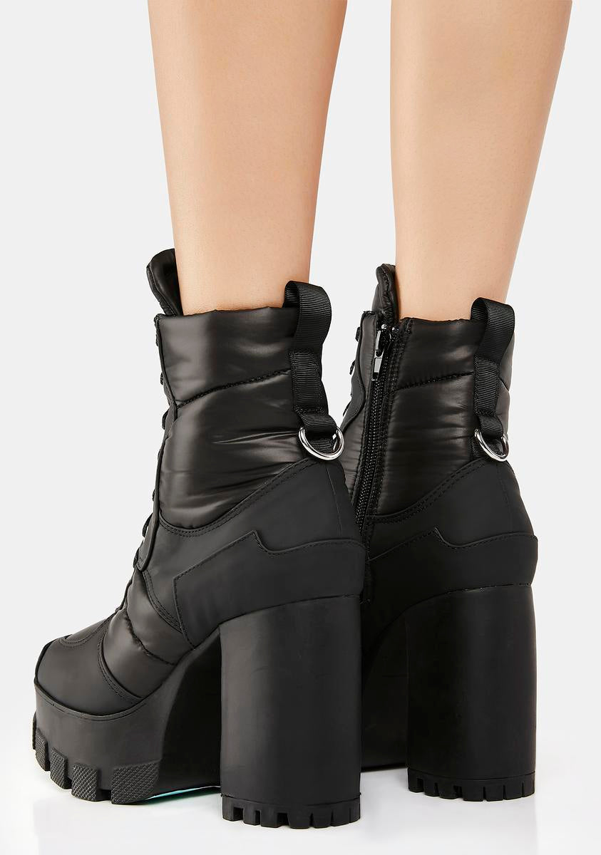 Marsala Lace-Up Heeled Boots