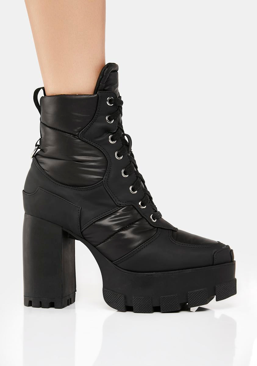Marsala Lace-Up Heeled Boots