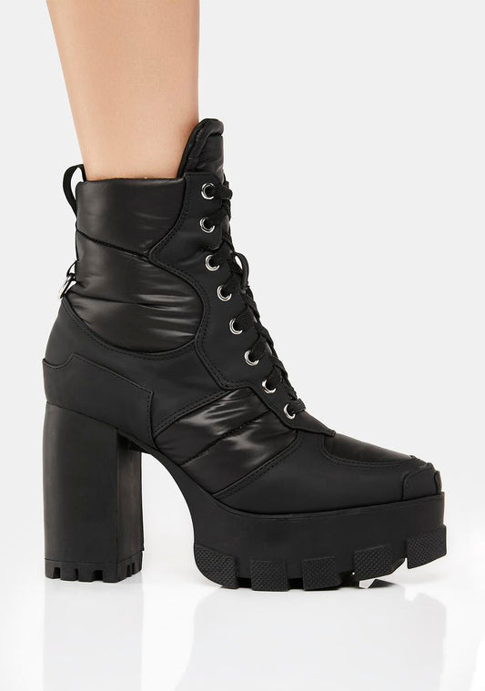 Marsala Lace-Up Heeled Boots