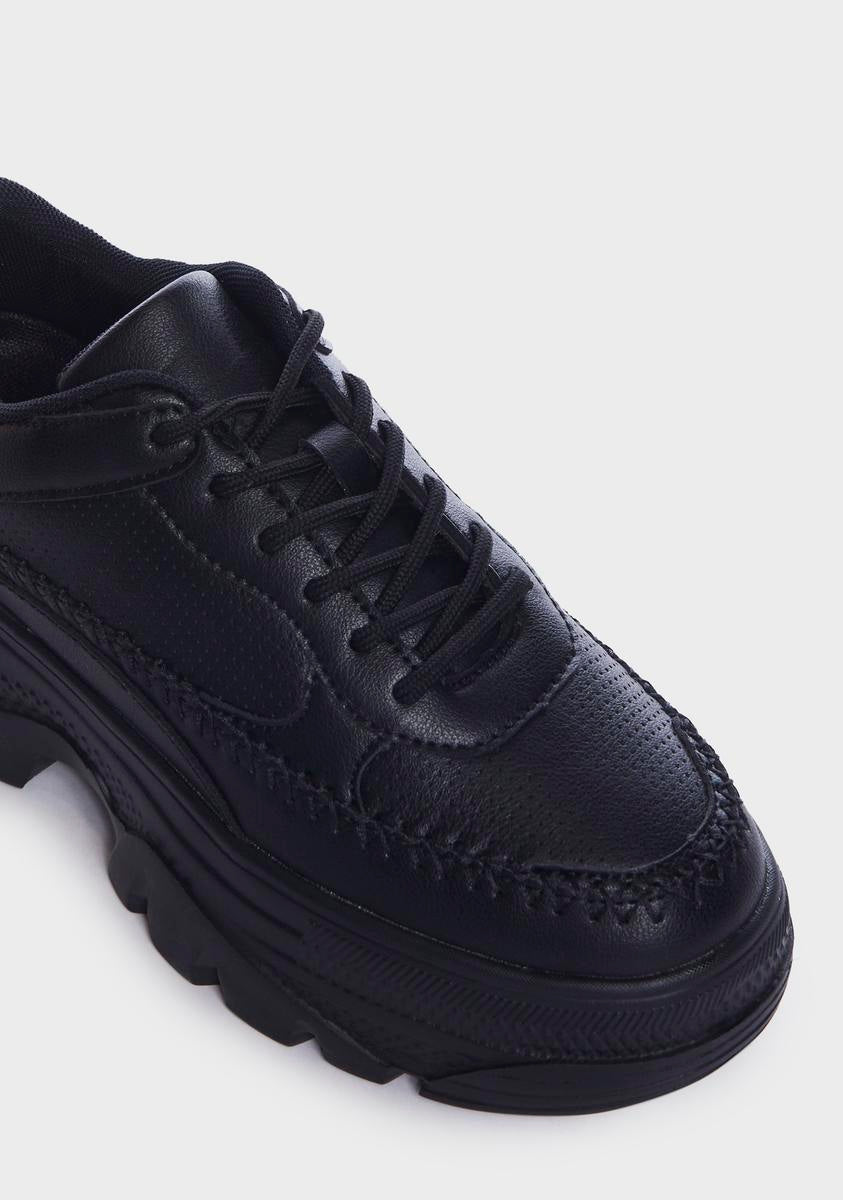 Night In My League Platform Sneakers