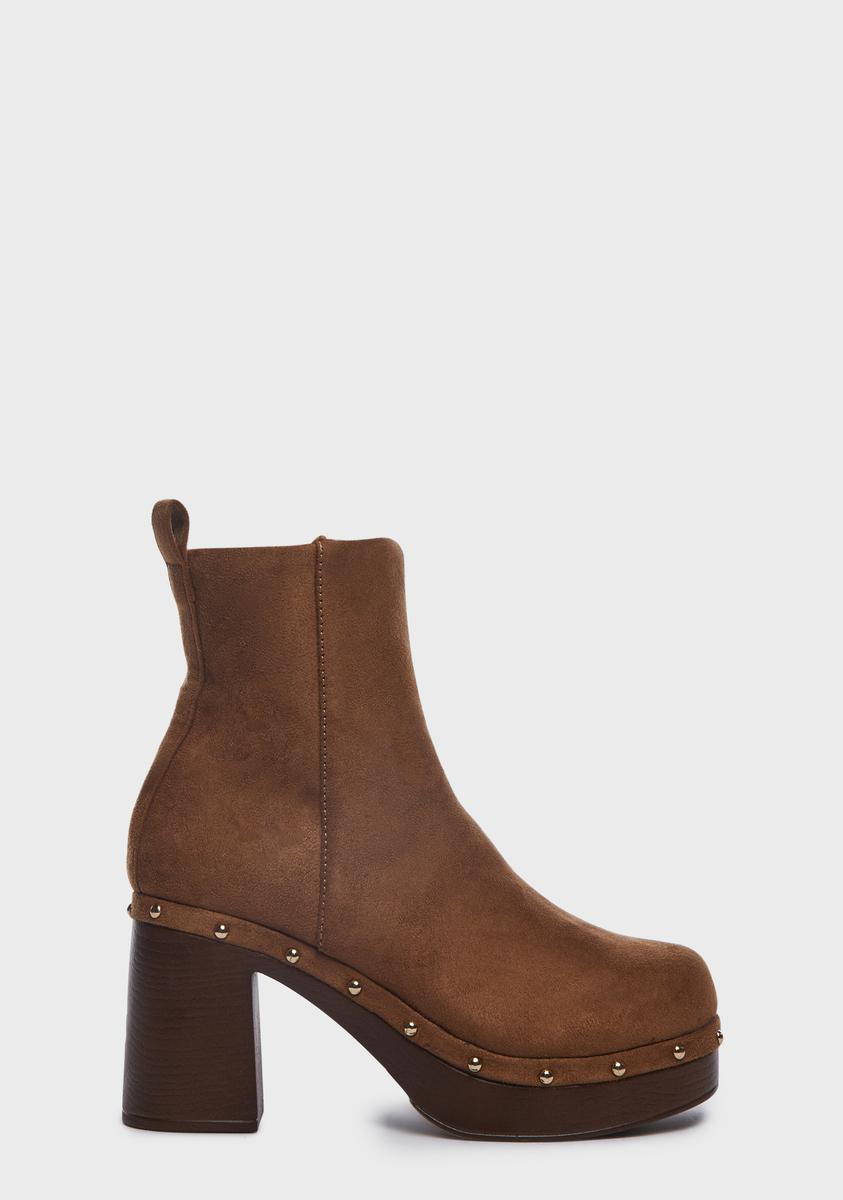 Cognac See The World Platform Boots